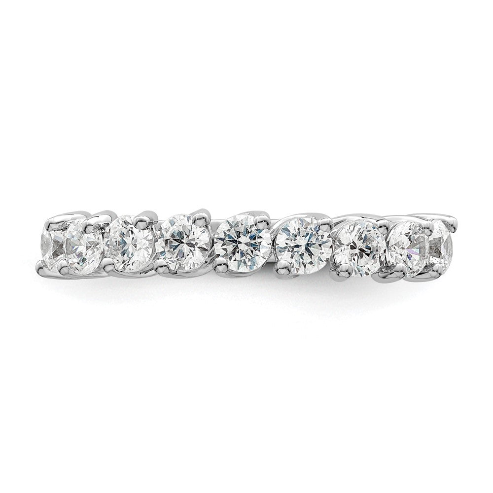 14k White Gold 1 ct Lab Grown Diamond VS/SI+ G+ 9 Stone Complete Band