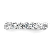 14k White Gold 1 ct Lab Grown Diamond VS/SI+ G+ 9 Stone Complete Band