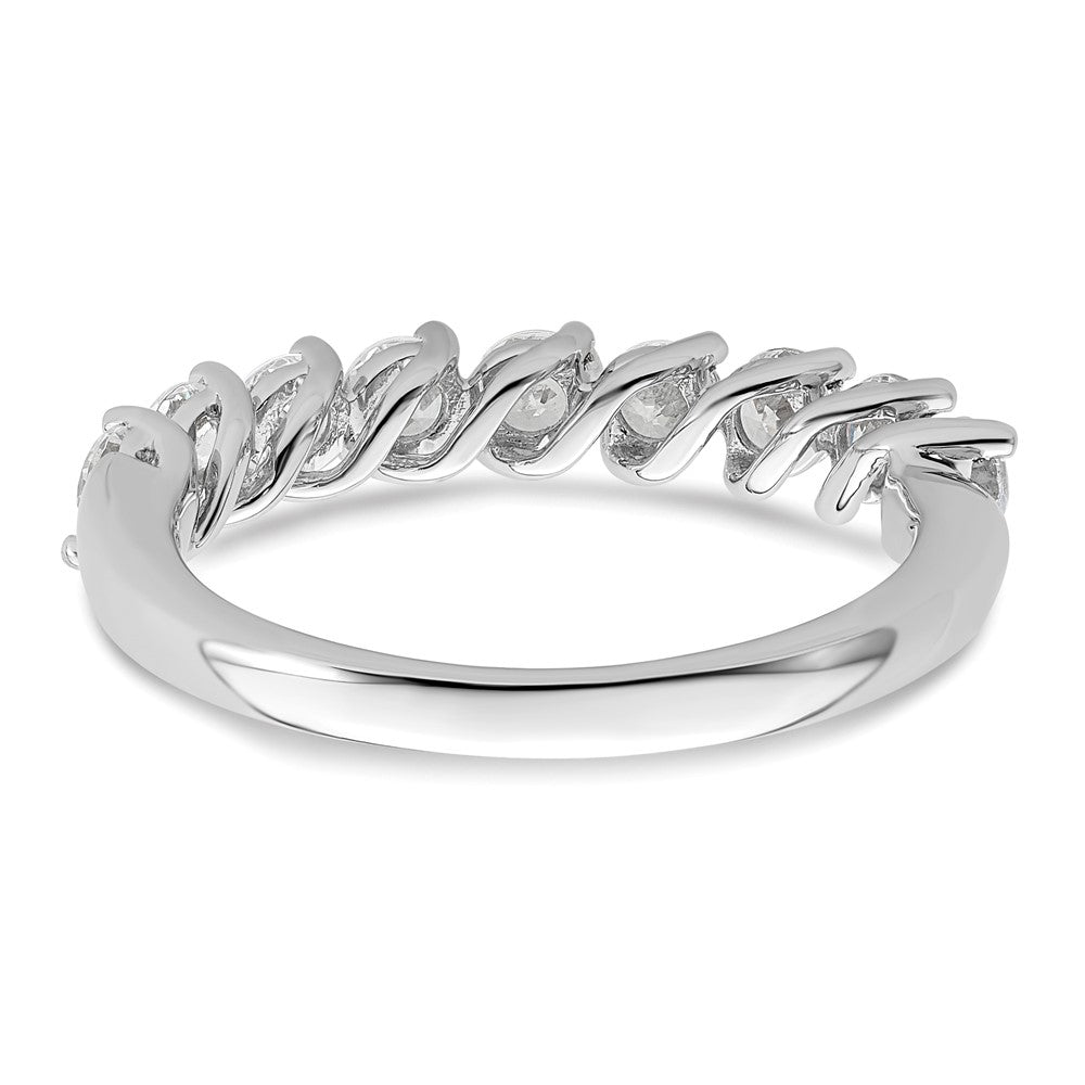 14k White Gold 1 ct Lab Grown Diamond VS/SI+ G+ 9 Stone Complete Band