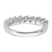 14k White Gold 1 ct Lab Grown Diamond VS/SI+ G+ 9 Stone Complete Band