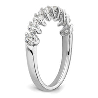 14k White Gold 1 ct Lab Grown Diamond VS/SI+ G+ 9 Stone Complete Band