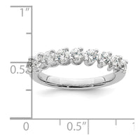 14k White Gold 1 ct Lab Grown Diamond VS/SI+ G+ 9 Stone Complete Band