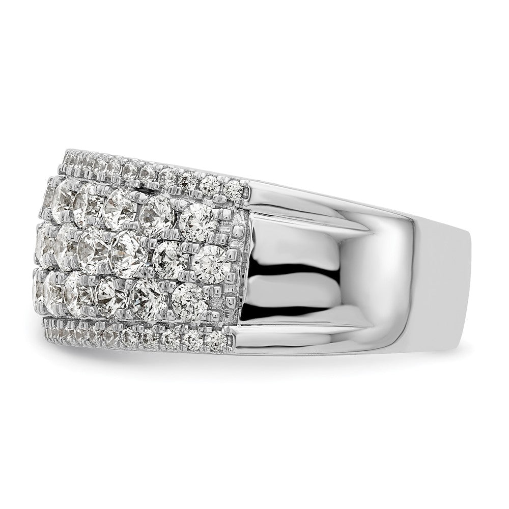 14k White Gold 2 ct Lab Grown Diamond VS/SI+ G+ Complete Fashion Band