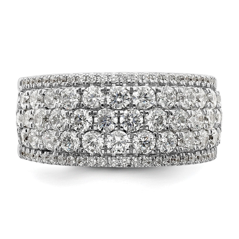 14k White Gold 2 ct Lab Grown Diamond VS/SI+ G+ Complete Fashion Band