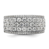 14k White Gold 2 ct Lab Grown Diamond VS/SI+ G+ Complete Fashion Band
