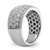 14k White Gold 2 ct Lab Grown Diamond VS/SI+ G+ Complete Fashion Band