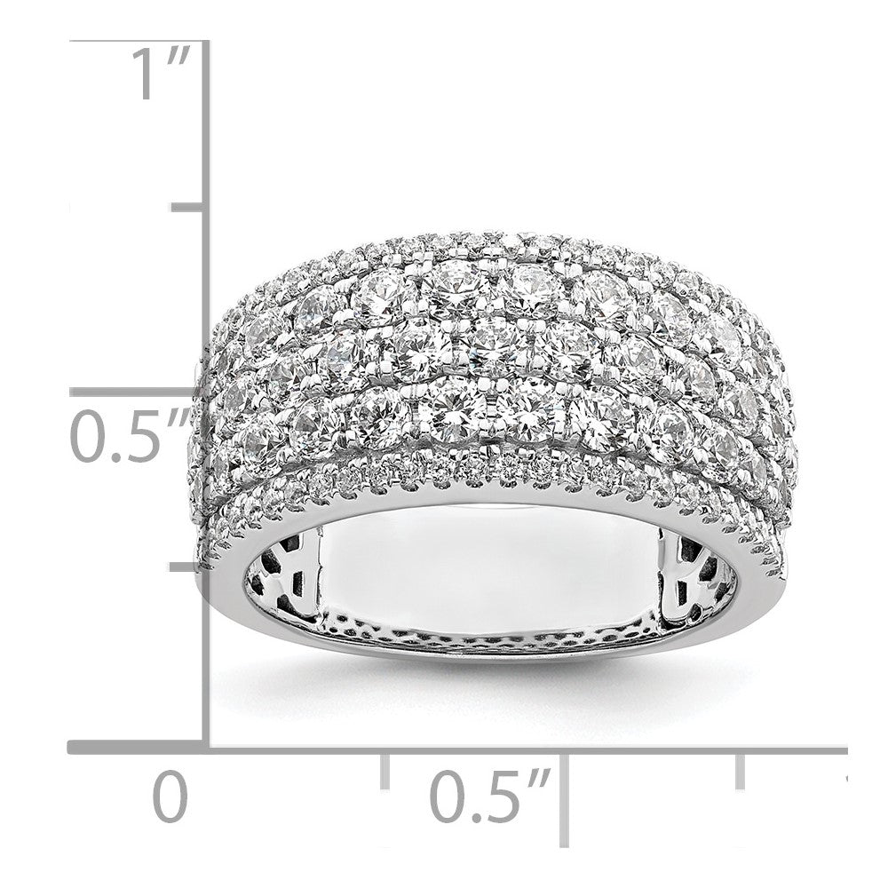 14k White Gold 2 ct Lab Grown Diamond VS/SI+ G+ Complete Fashion Band