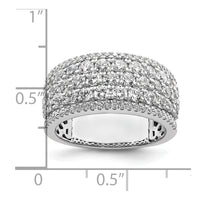 14k White Gold 2 ct Lab Grown Diamond VS/SI+ G+ Complete Fashion Band