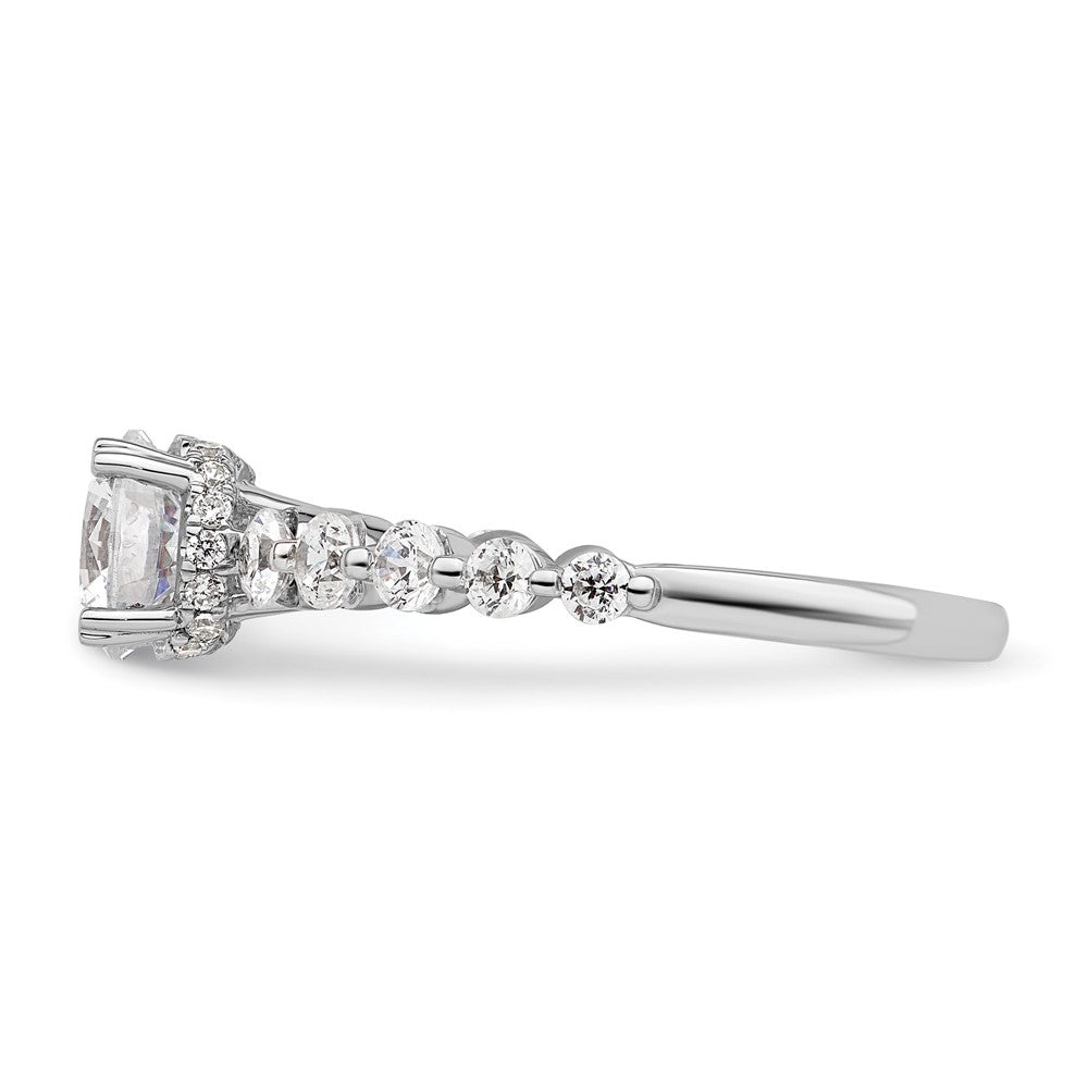 14kw 3/4ct Lab Grown Diamond VS/SI+ G+ 3/4ct Round Semi Solitaire Eng Ring