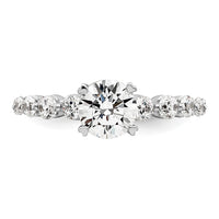 14kw 3/4ct Lab Grown Diamond VS/SI+ G+ 3/4ct Round Semi Solitaire Eng Ring
