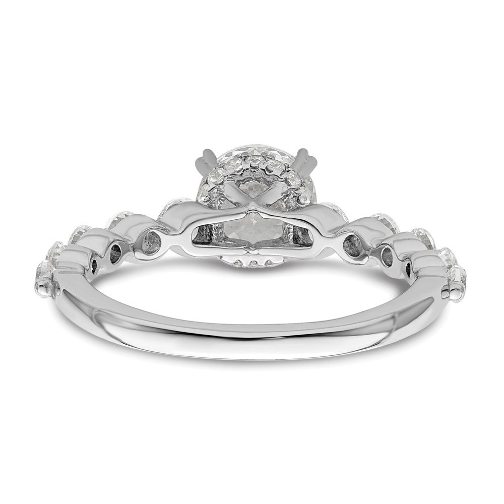 14kw 3/4ct Lab Grown Diamond VS/SI+ G+ 3/4ct Round Semi Solitaire Eng Ring