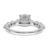 14kw 3/4ct Lab Grown Diamond VS/SI+ G+ 3/4ct Round Semi Solitaire Eng Ring