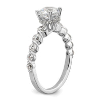 14kw 3/4ct Lab Grown Diamond VS/SI+ G+ 3/4ct Round Semi Solitaire Eng Ring
