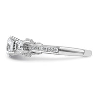 14kw 1 3/4ct Cert Lab Grown Diamond VS+ F+ Round Comp 3 Stone Eng Ring