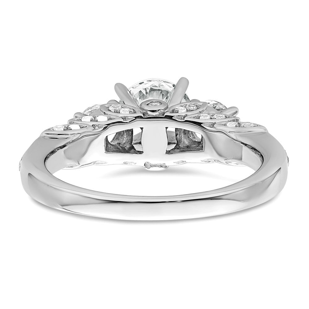 14kw 1 3/4ct Cert Lab Grown Diamond VS+ F+ Round Comp 3 Stone Eng Ring