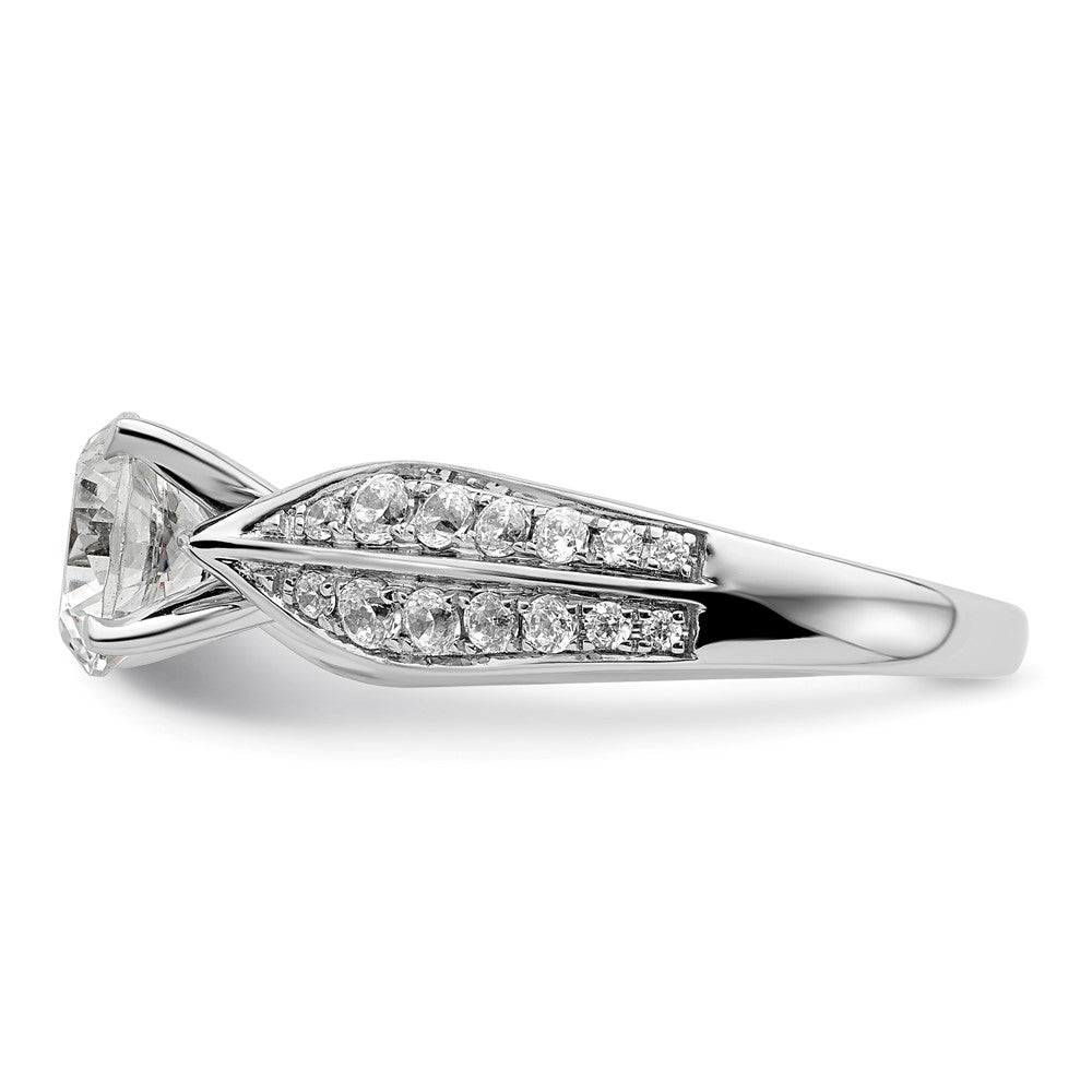 14kw 1 5/8ct Lab Grown Diamond VS/SI+ G+ Round Complete Eng Ring