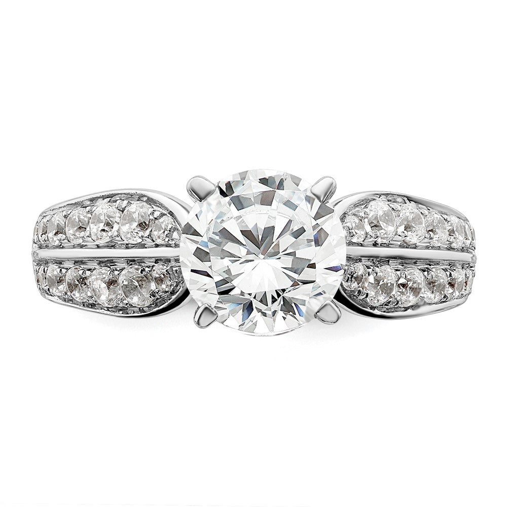 14kw 1 5/8ct Lab Grown Diamond VS/SI+ G+ Round Complete Eng Ring