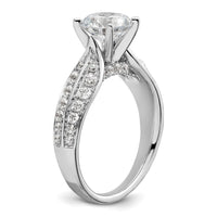 14kw 1 5/8ct Lab Grown Diamond VS/SI+ G+ Round Complete Eng Ring