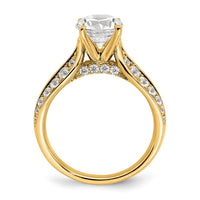 14k 1 5/8ct Lab Grown Diamond VS/SI+ G+ Round Complete Eng Ring