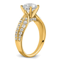 14k 1 5/8ct Lab Grown Diamond VS/SI+ G+ Round Complete Eng Ring