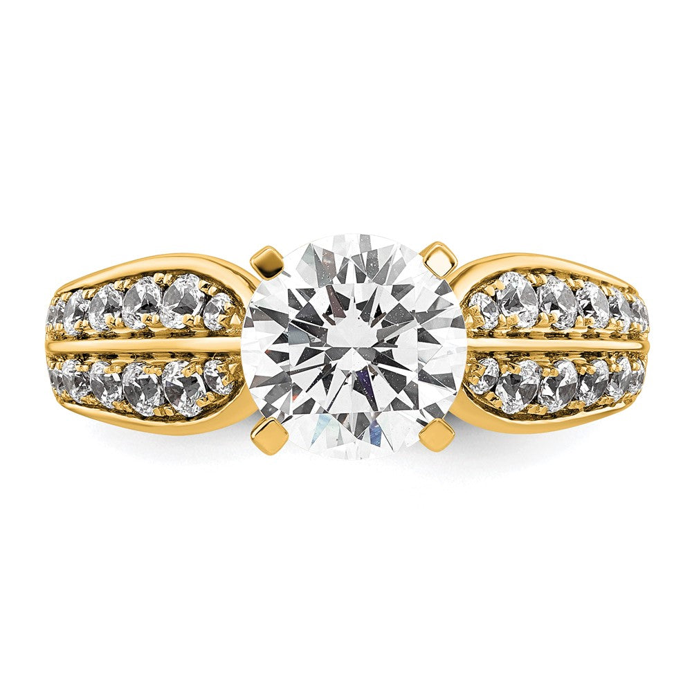 14k 5/8ct Lab Grown Diamond VS/SI+ G+ 1 1/2ct Center Round Semi Eng Ring