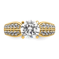 14k 5/8ct Lab Grown Diamond VS/SI+ G+ 1 1/2ct Center Round Semi Eng Ring