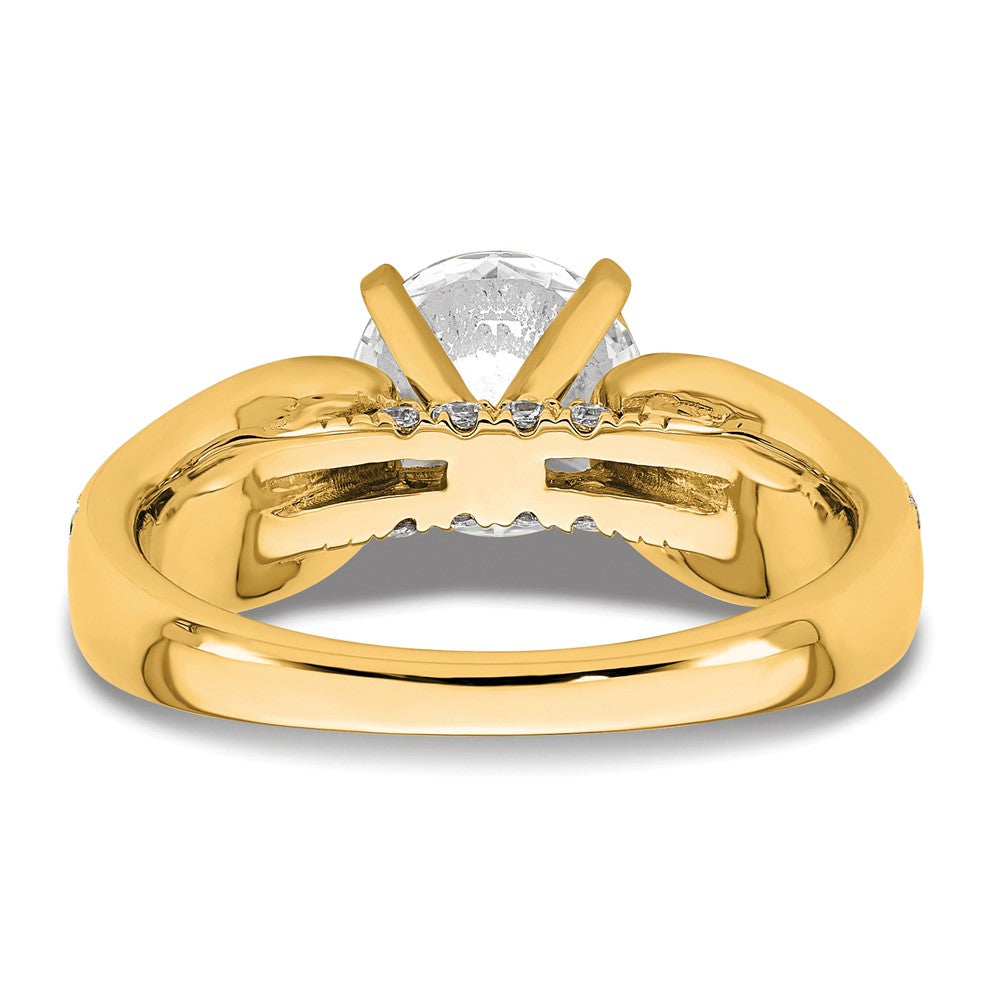 14k 2 1/8ct Lab Grown Diamond VS/SI+ G+ Round Complete Eng Ring