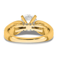 14k 2 1/8ct Lab Grown Diamond VS/SI+ G+ Round Complete Eng Ring