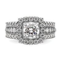 14k White Gold 1 1/3 ct Lab Grown Dia VS/SI+ G+ 1 ct Center Semi Engmt Ring