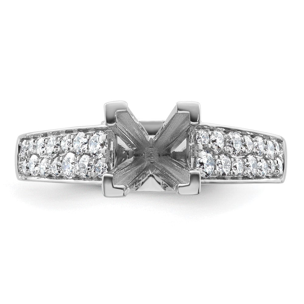 14kw 1/2ct Lab Grown Diamond VS/SI+ G+ 1 1/4ct Princess Semi Eng Ring