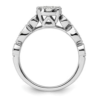 14kw 3/4ct Lab Grown Diamond VS/SI+ G+ Complete Cluster Eng Ring