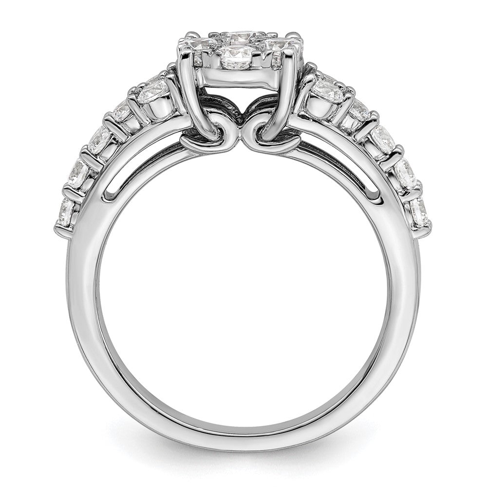 14kw 1ct Lab Grown Diamond VS/SI+ G+ Complete Cluster Eng Ring