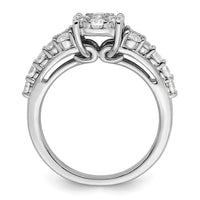 14kw 1ct Lab Grown Diamond VS/SI+ G+ Complete Cluster Eng Ring