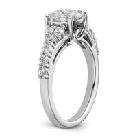 14kw 1ct Lab Grown Diamond VS/SI+ G+ Complete Cluster Eng Ring