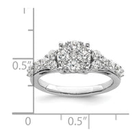 14kw 1ct Lab Grown Diamond VS/SI+ G+ Complete Cluster Eng Ring