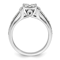 14kw 3/4ct Lab Grown Diamond VS/SI+ G+ Comp Cluster Engagement Ring