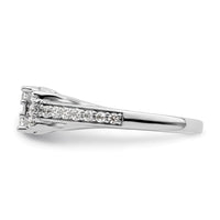 14kw 3/4ct Lab Grown Diamond VS/SI+ G+ Comp Cluster Engagement Ring