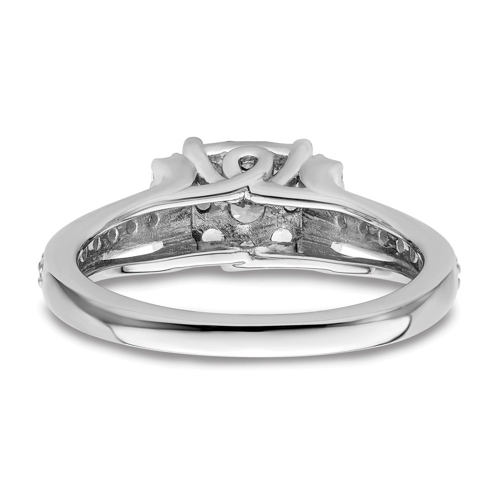14kw 3/4ct Lab Grown Diamond VS/SI+ G+ Comp Cluster Engagement Ring