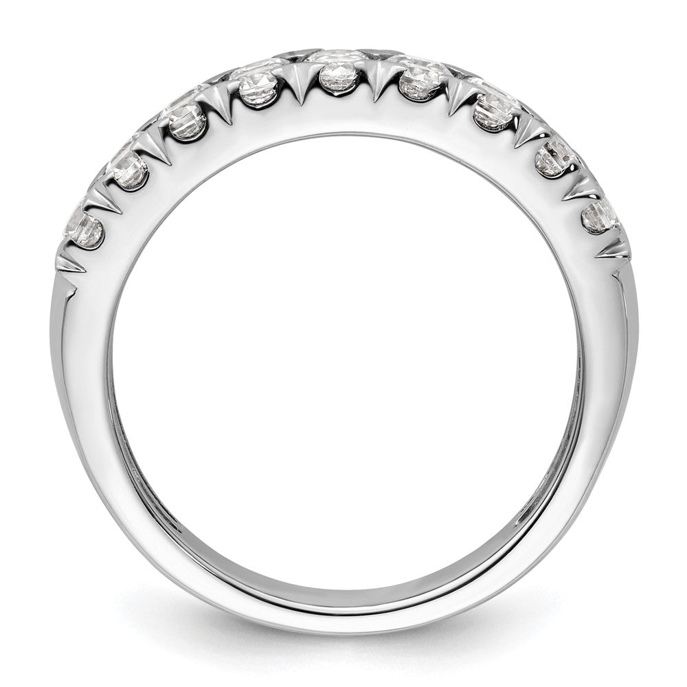 14k White Gold 1 1/2 ct Lab Grown Diamond VS/SI+ G+ Comp Double Row Band