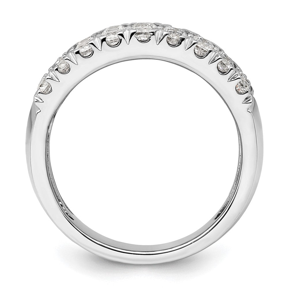 14k White Gold 1 1/2 ct Lab Grown Diamond VS/SI+ G+ Comp Triple Row Band