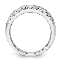 14k White Gold 1 1/2 ct Lab Grown Diamond VS/SI+ G+ Comp Triple Row Band