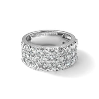 14k White Gold 3 ct Lab Grown Diamond VS/SI+ G+ Complete Triple Row Band