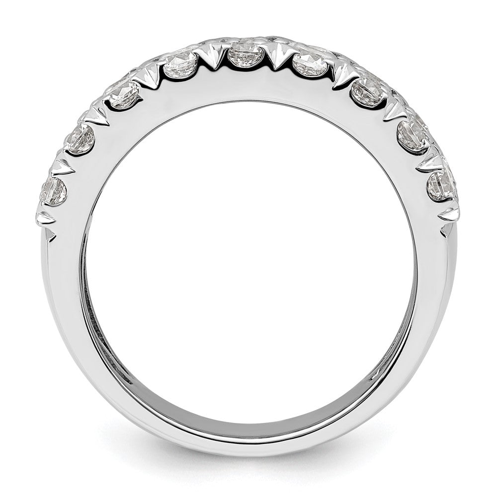 14k White Gold 3 ct Lab Grown Diamond VS/SI+ G+ Complete Triple Row Band