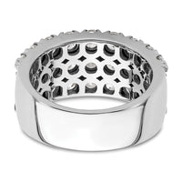 14k White Gold 3ct Lab Grown Diamond VS/SI+ G+ Complete Triple Row Band