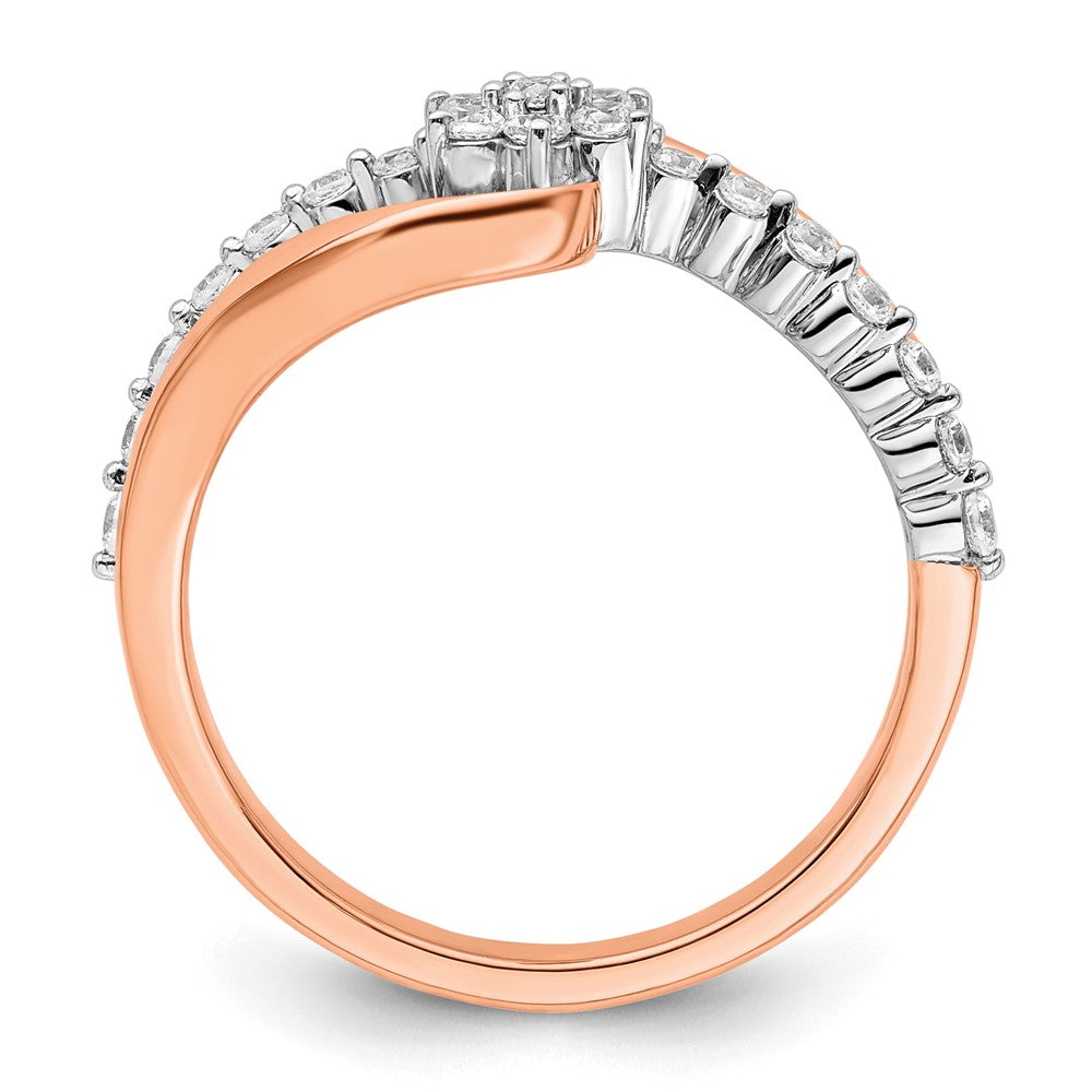 14k Two-Tone 1/3 ct Lab Grown Diamond VS/SI+ G+ Comp Fashion Ring
