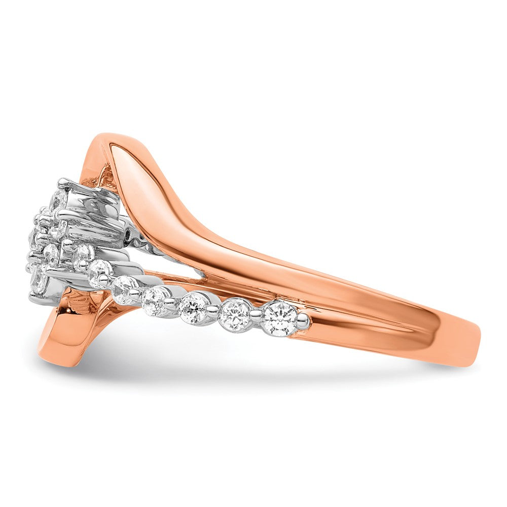 14k Two-Tone 1/3 ct Lab Grown Diamond VS/SI+ G+ Comp Fashion Ring