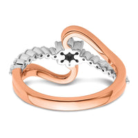 14k Two-Tone 1/3 ct Lab Grown Diamond VS/SI+ G+ Comp Fashion Ring