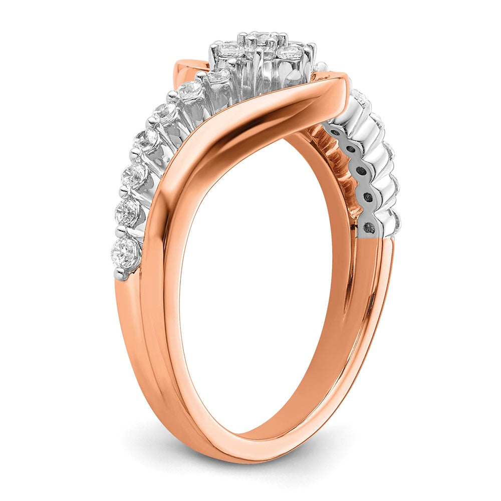 14k Two-Tone 1/3 ct Lab Grown Diamond VS/SI+ G+ Comp Fashion Ring