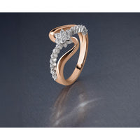 14k Two-Tone 1/3 ct Lab Grown Diamond VS/SI+ G+ Comp Fashion Ring