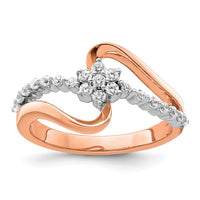 14k Two-Tone 1/3 ct Lab Grown Diamond VS/SI+ G+ Comp Fashion Ring